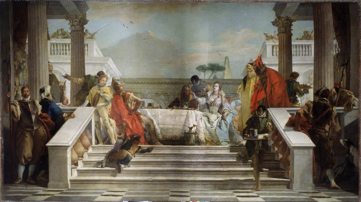 Het feestmaal van Cleopatra door Giovanni Battista Tiepolo