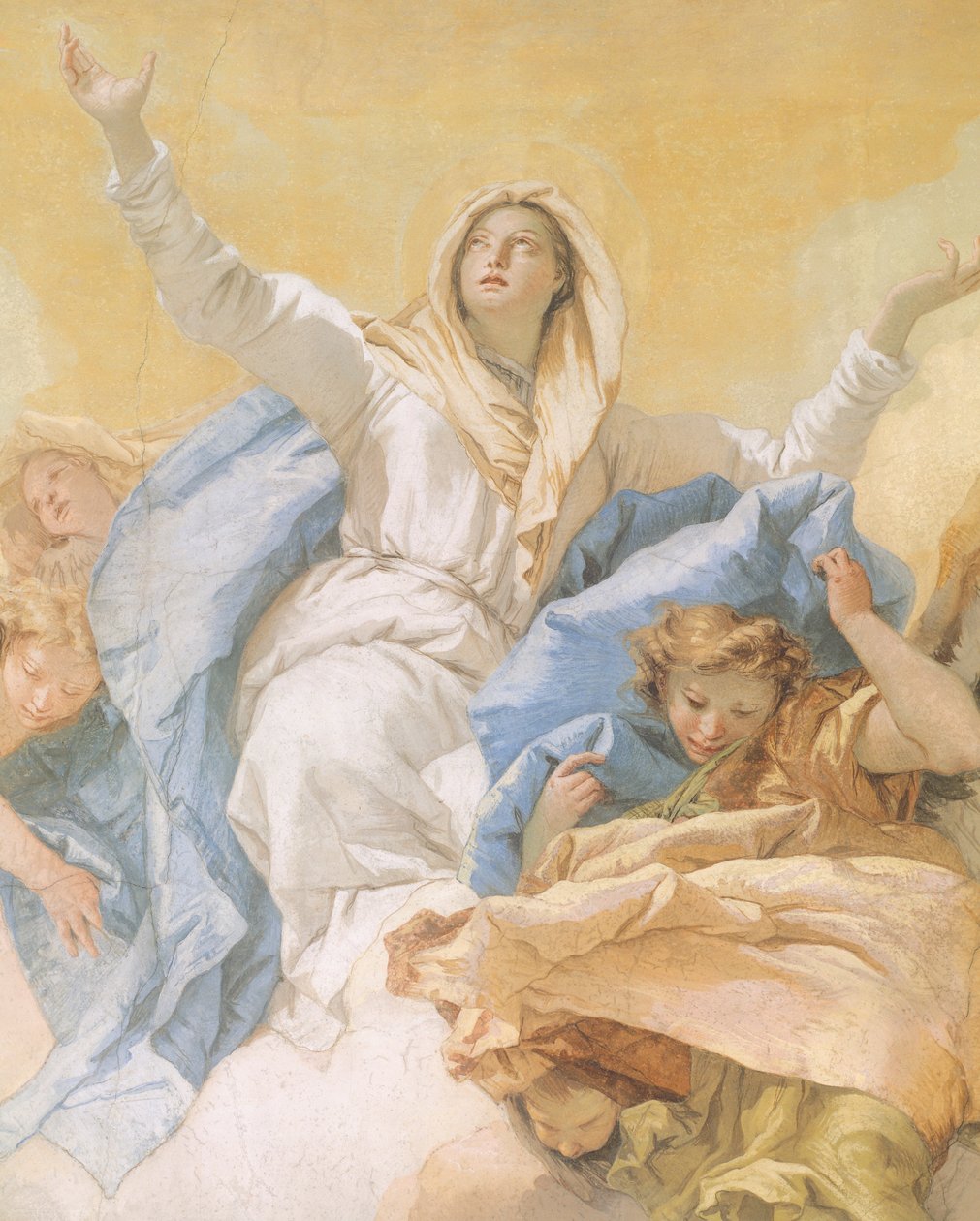 De Tenhemelopneming van Maria (detail) door Giovanni Battista Tiepolo