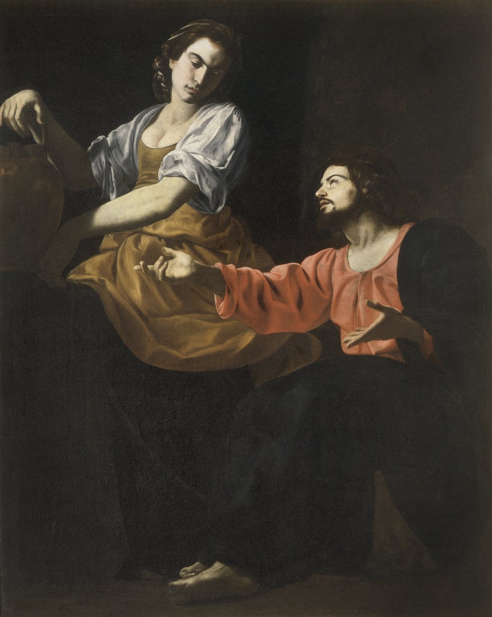 De Samaritaan bij de bron door Giovanni Battista Caracciolo