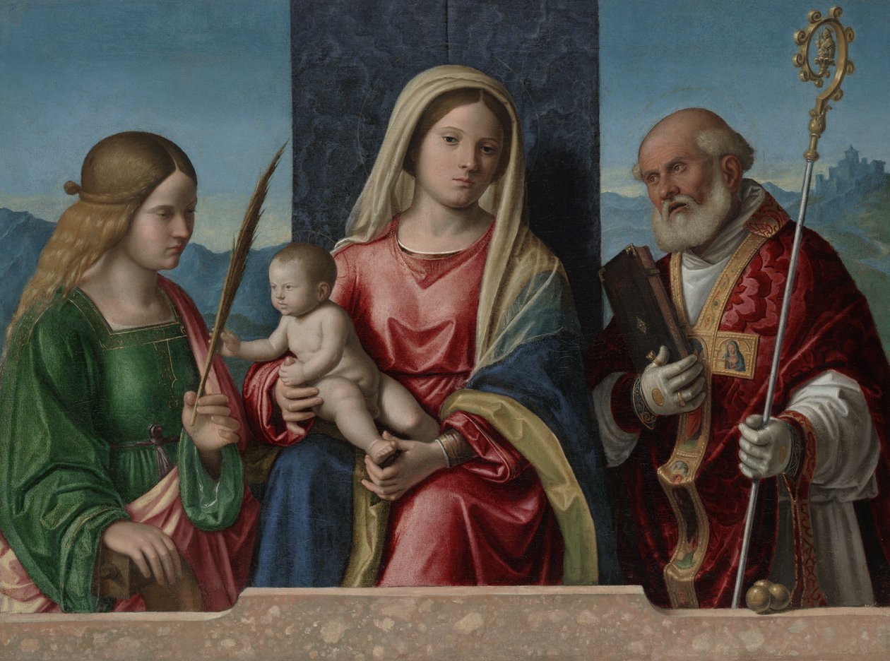 Maagd en Kind met Heiligen Catharina en Nicolaas, 1510-17 door Giovanni Battista Cima da Conegliano