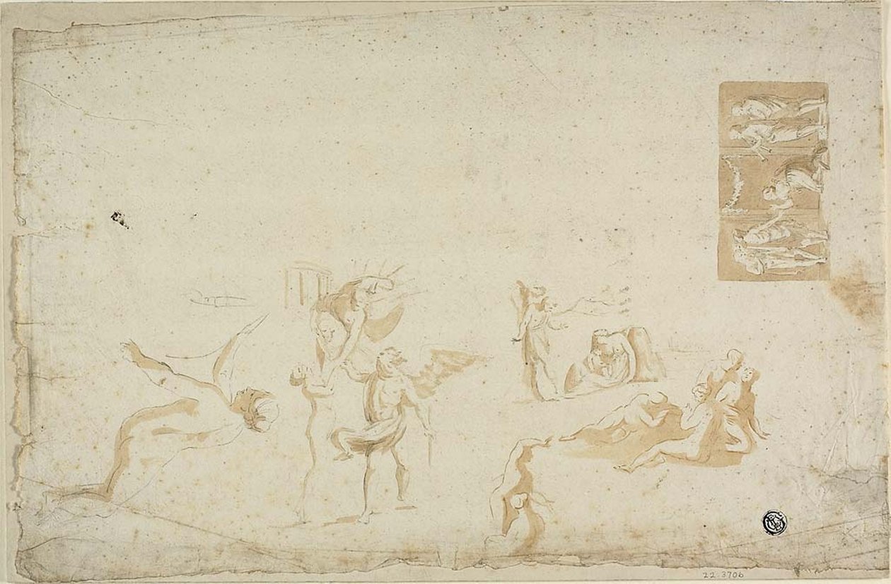 Schetsen van mythologische onderwerpen door Giovanni Battista Cipriani