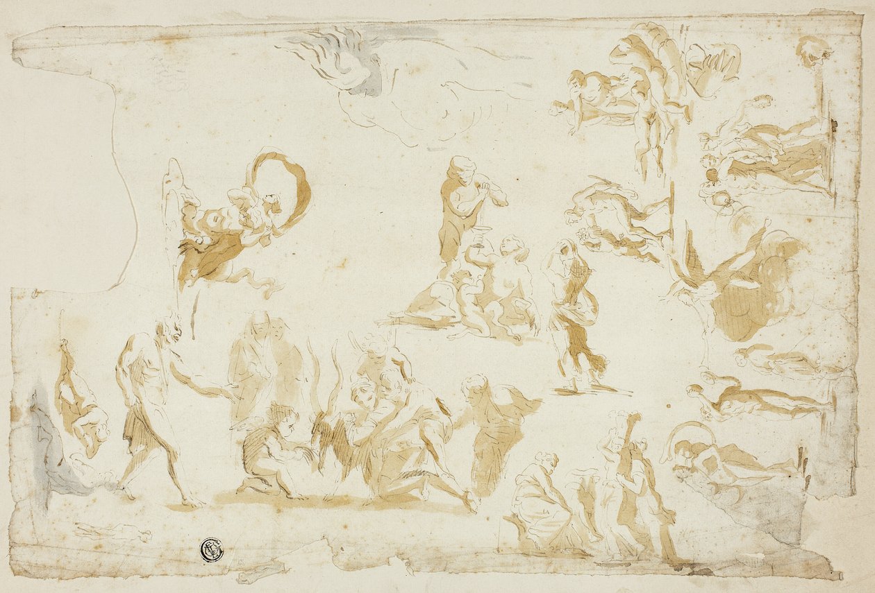 Schetsen van mythologische onderwerpen door Giovanni Battista Cipriani