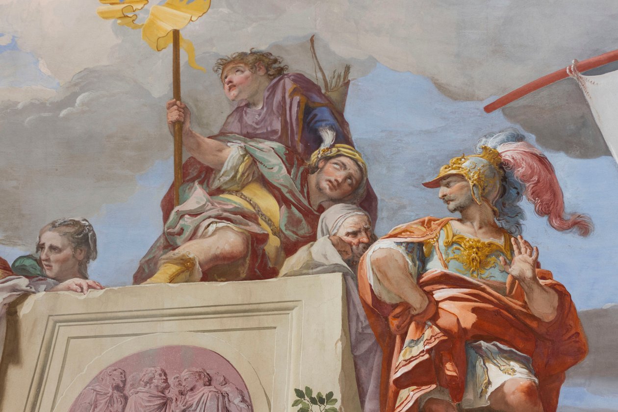 Het Offer van Iphigenia (detail) door Giovanni Battista Crosato