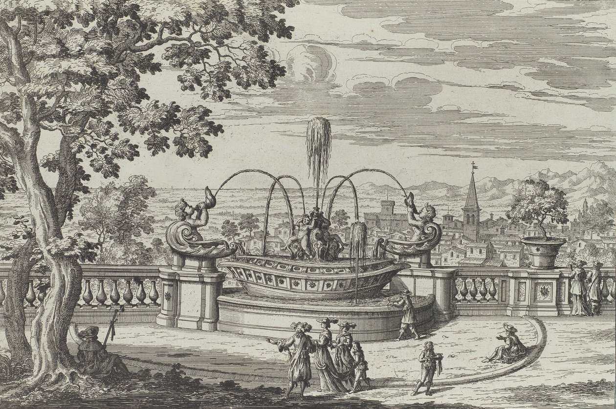 Fontana di Belvedere in Frascati door Giovanni Battista Falda