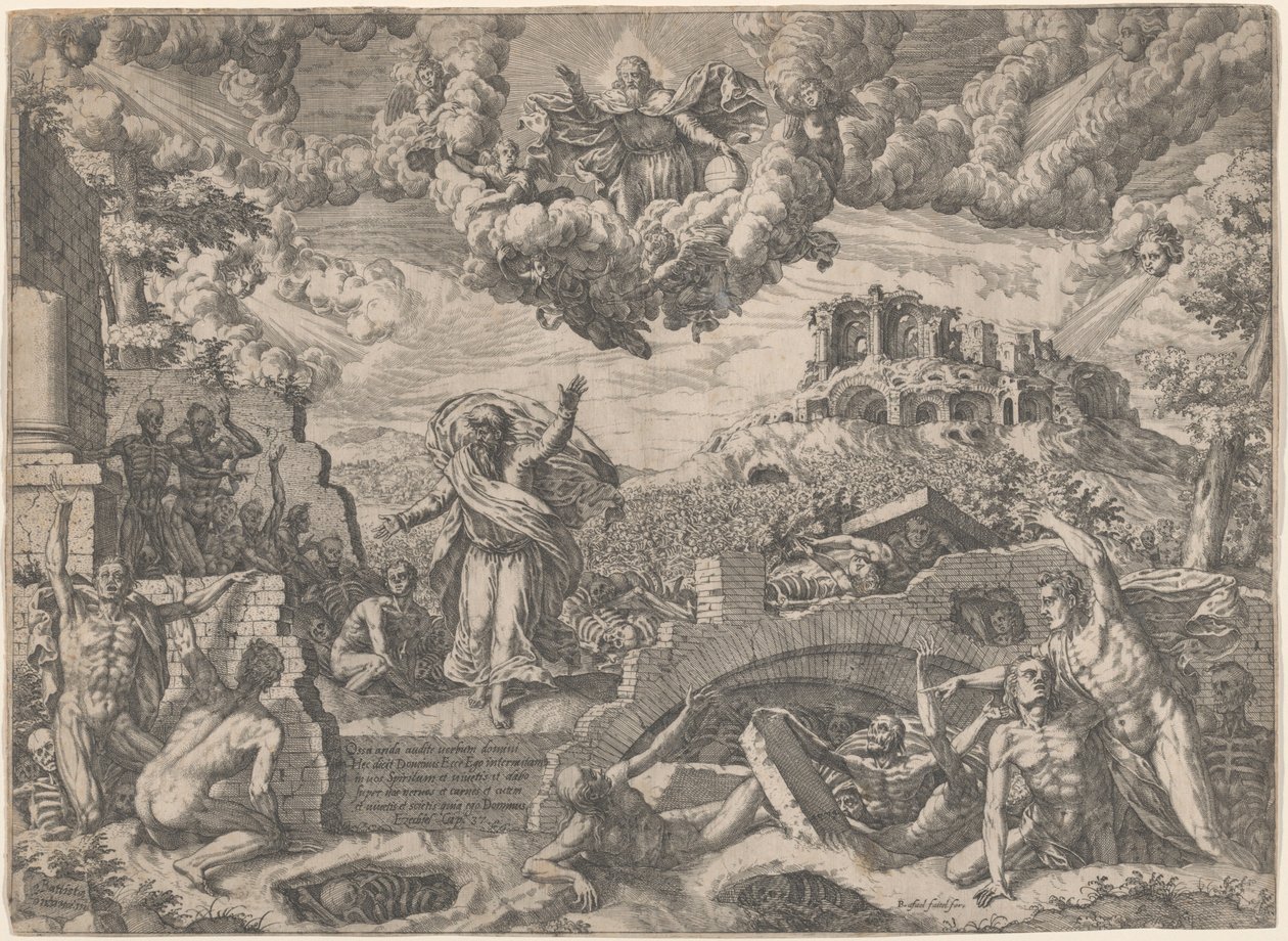 Het visioen van Ezechiël door Giovanni Battista Fontana