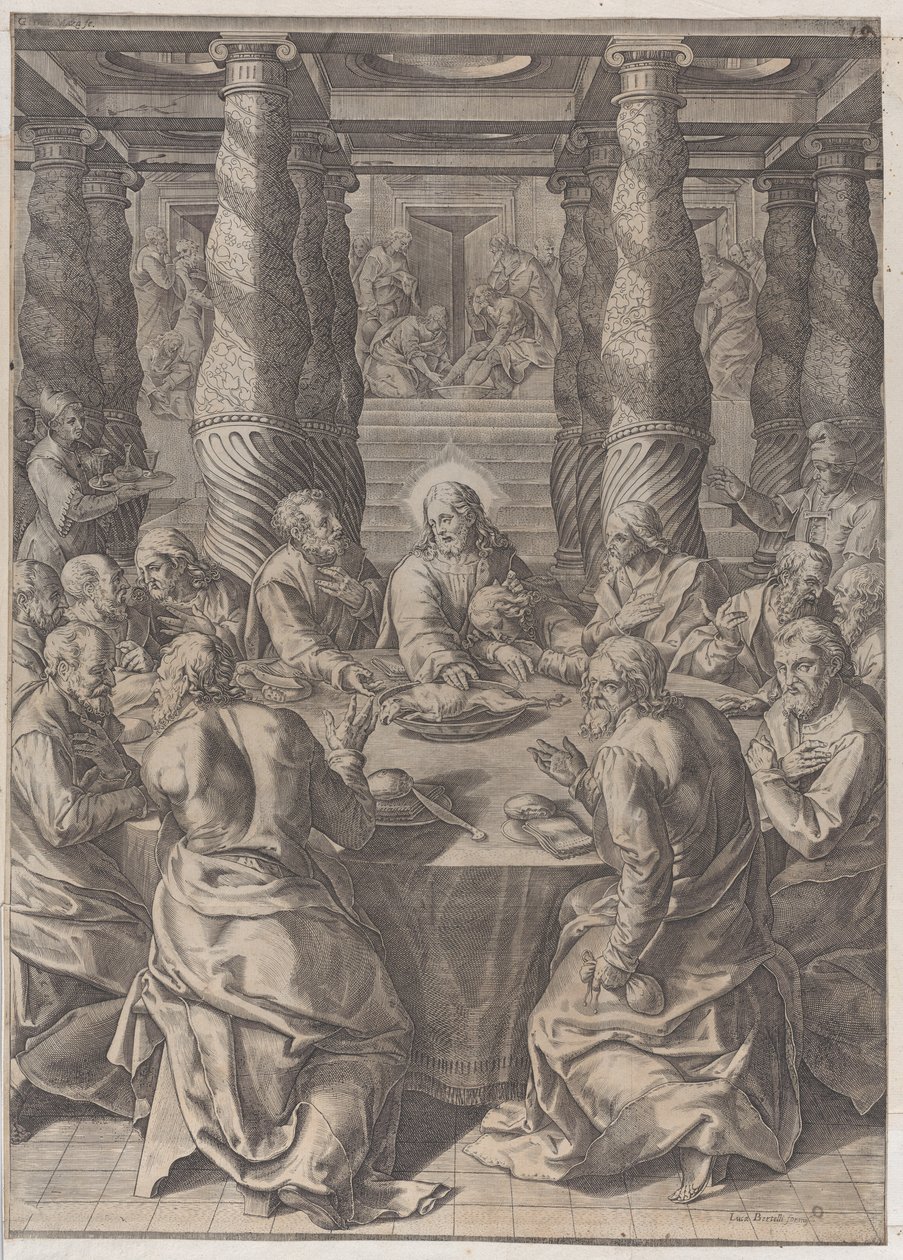 Het Laatste Avondmaal, ca. 1580 door Giovanni Battista Mazza