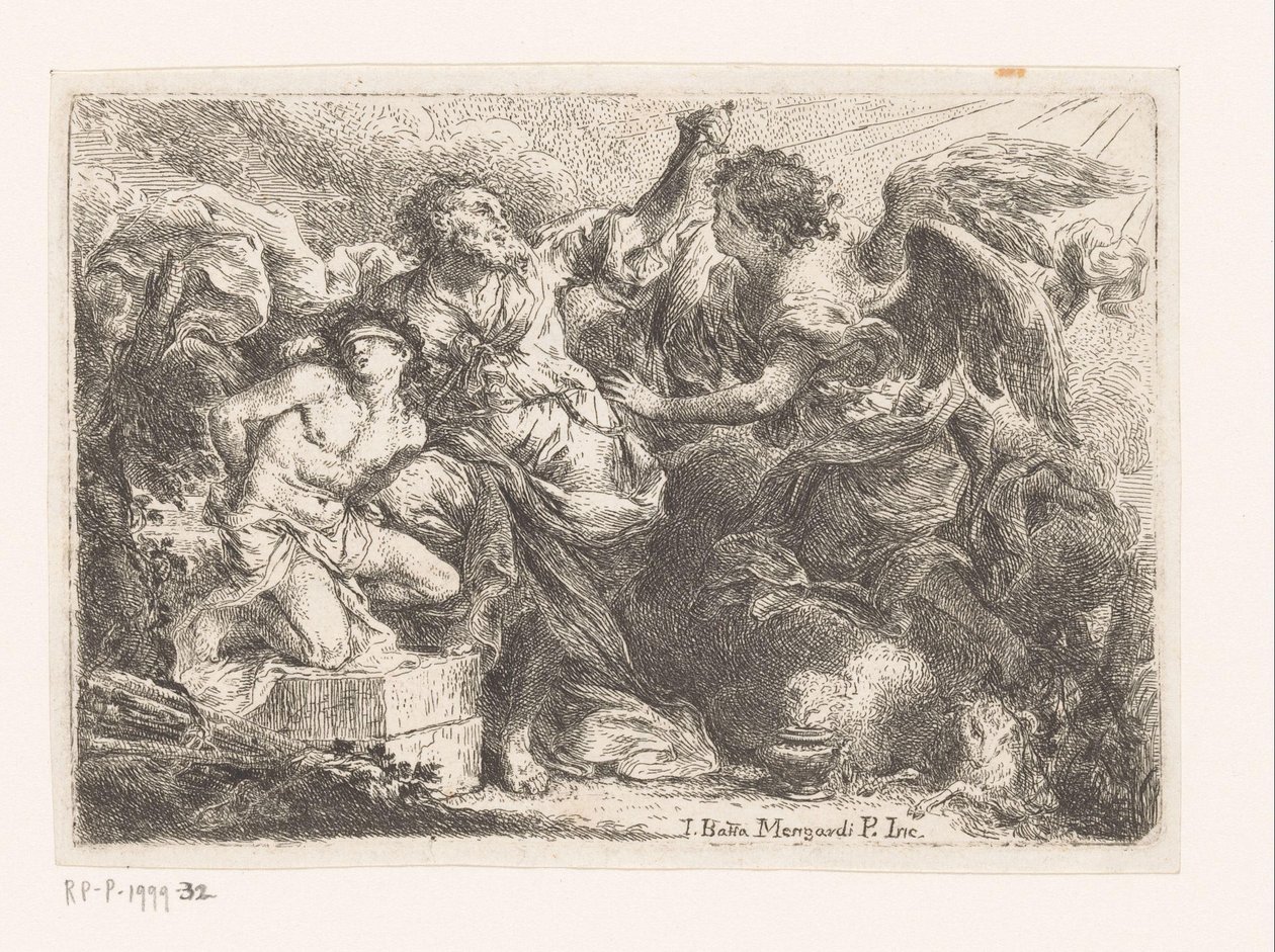 Offer van Isaac door Giovanni Battista Mengardi