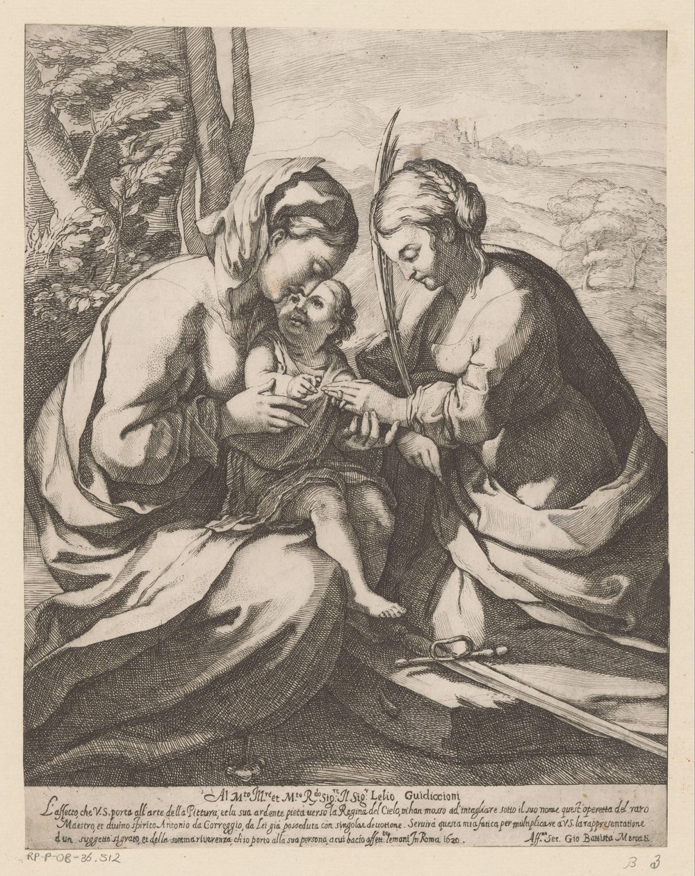 Het mystieke huwelijk van de heilige Catharina door Giovanni Battista Mercati