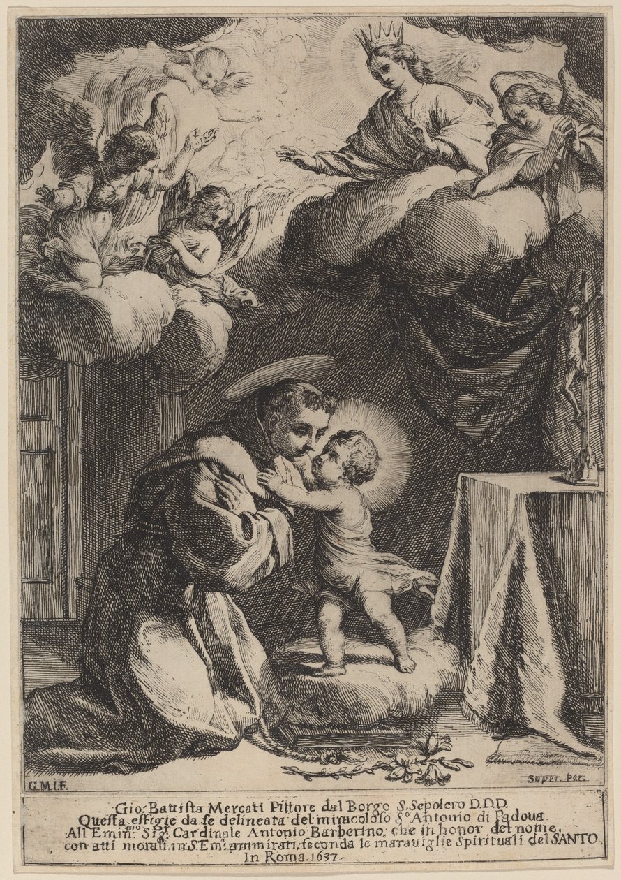 Sint Antonius van Padua door Giovanni Battista Mercati
