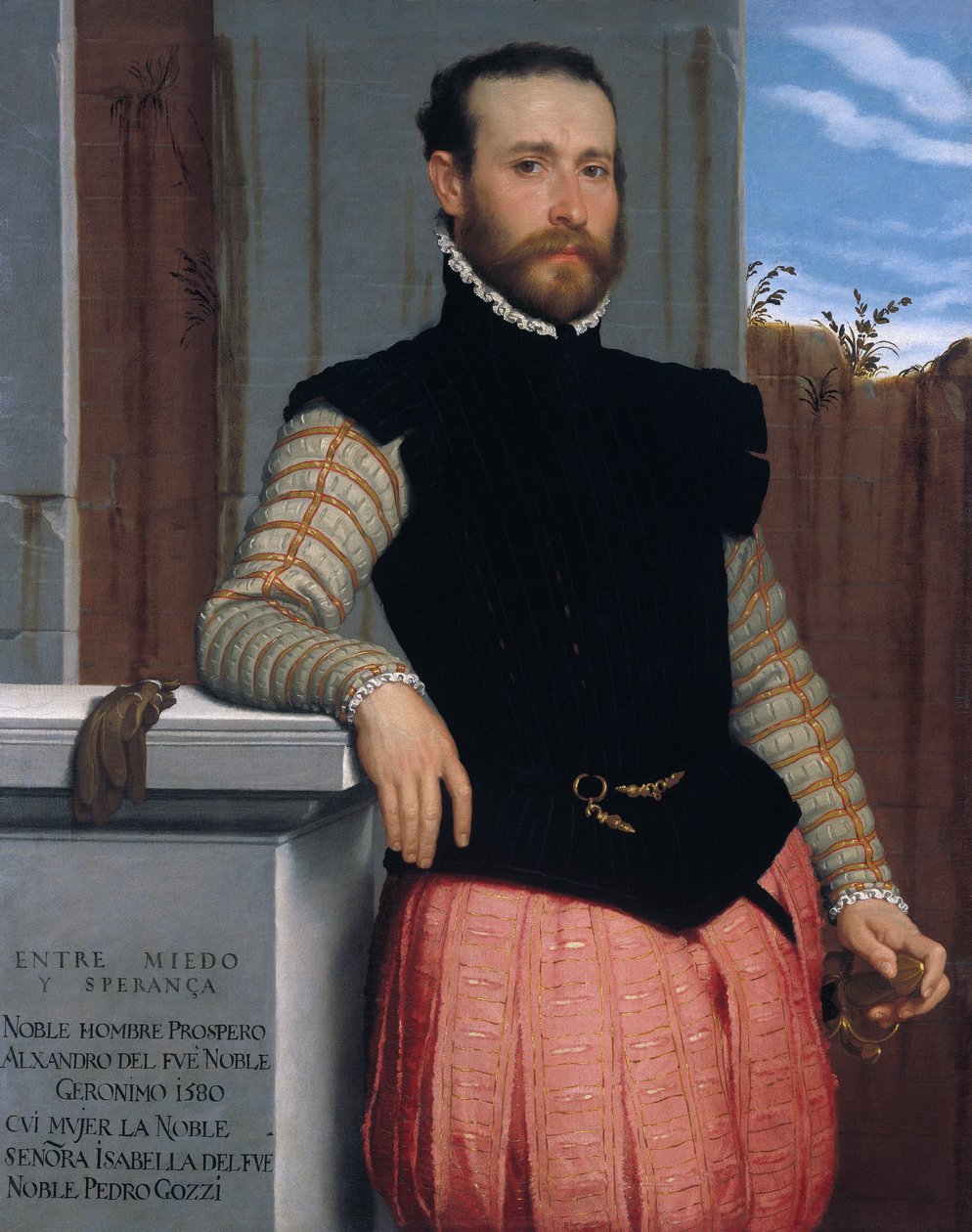 Portret van Prospero Alessandri door Giovanni Battista Moroni