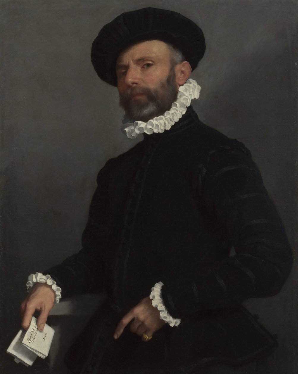 Portret van een man met een brief (L