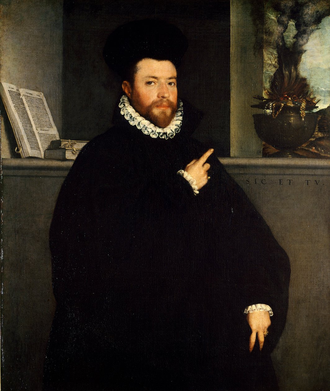 Portret van gezonde man door Giovanni Battista Moroni
