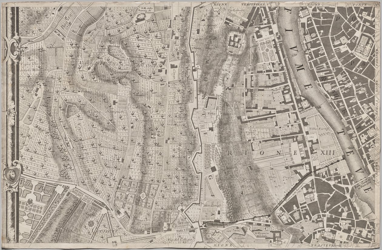 Nieuwe Plattegrond van Rome Uitgegeven door Giambattista Nolli in het Jaar 1748, bekend als La Pianta Grande di Roma door Giovanni Battista Nolli