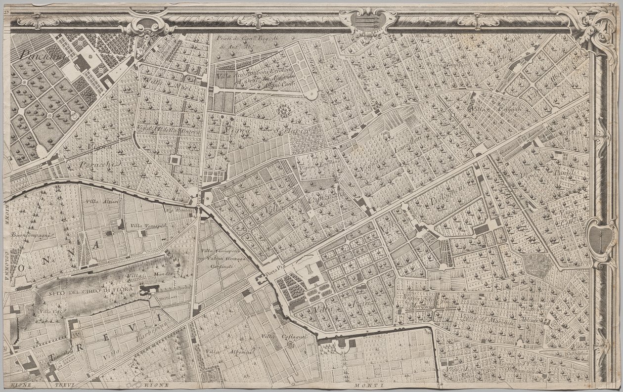 Nieuwe Plattegrond van Rome Uitgegeven door Giambattista Nolli in het Jaar 1748, bekend als La Pianta Grande di Roma door Giovanni Battista Nolli
