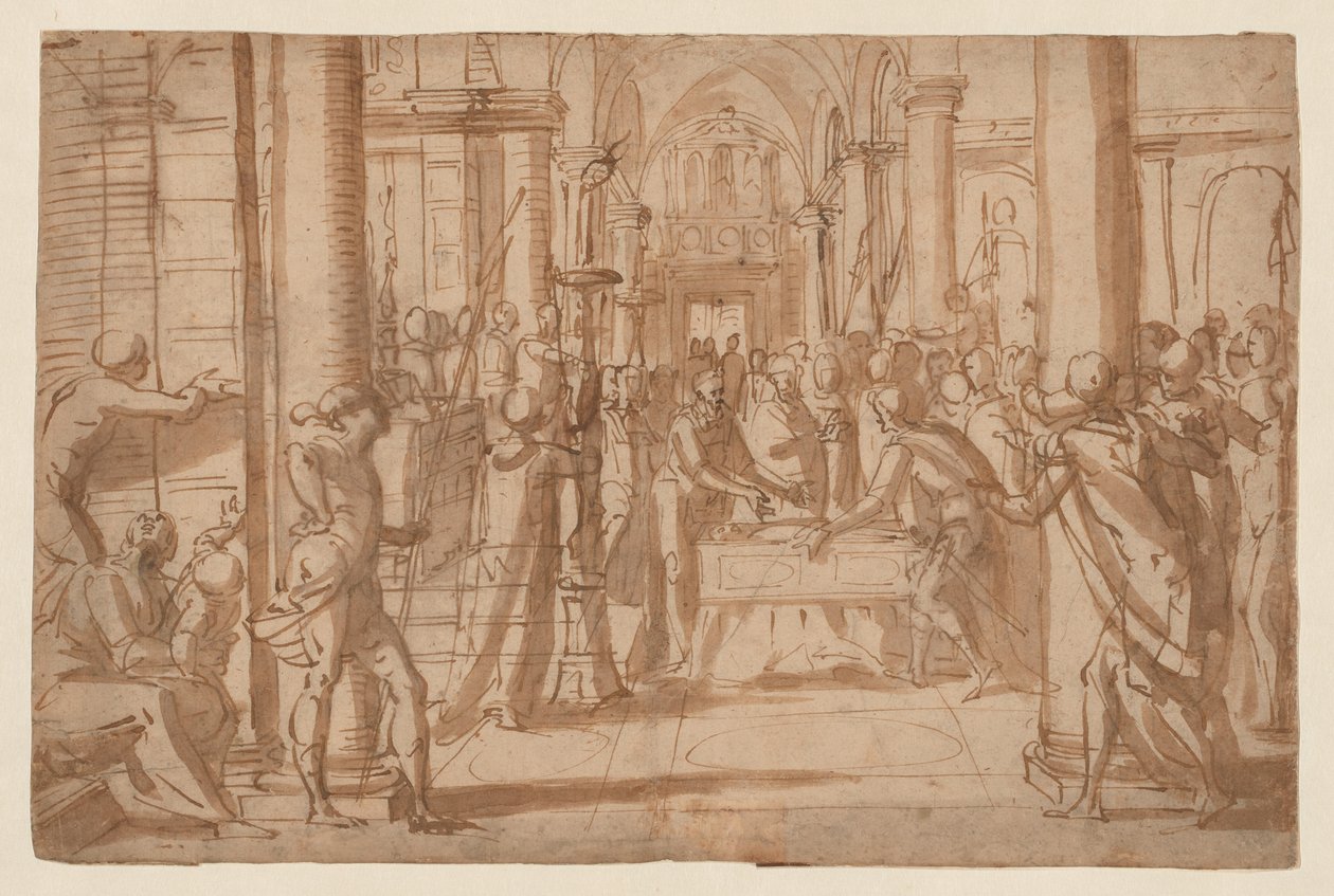 Presentatie van het lichaam van Sint Antoninus van Florence door Giovanni Battista Paggi