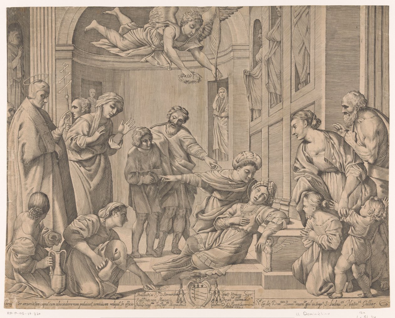 Dood van de heilige Cecilia door Giovanni Battista Pasqualini