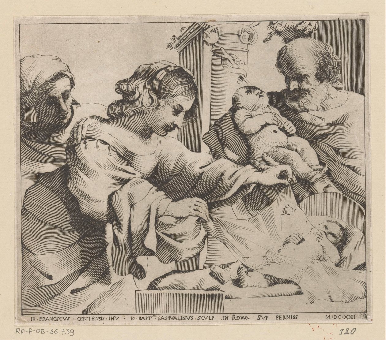 Heilige Familie met Anna en de jonge Johannes de Doper door Giovanni Battista Pasqualini
