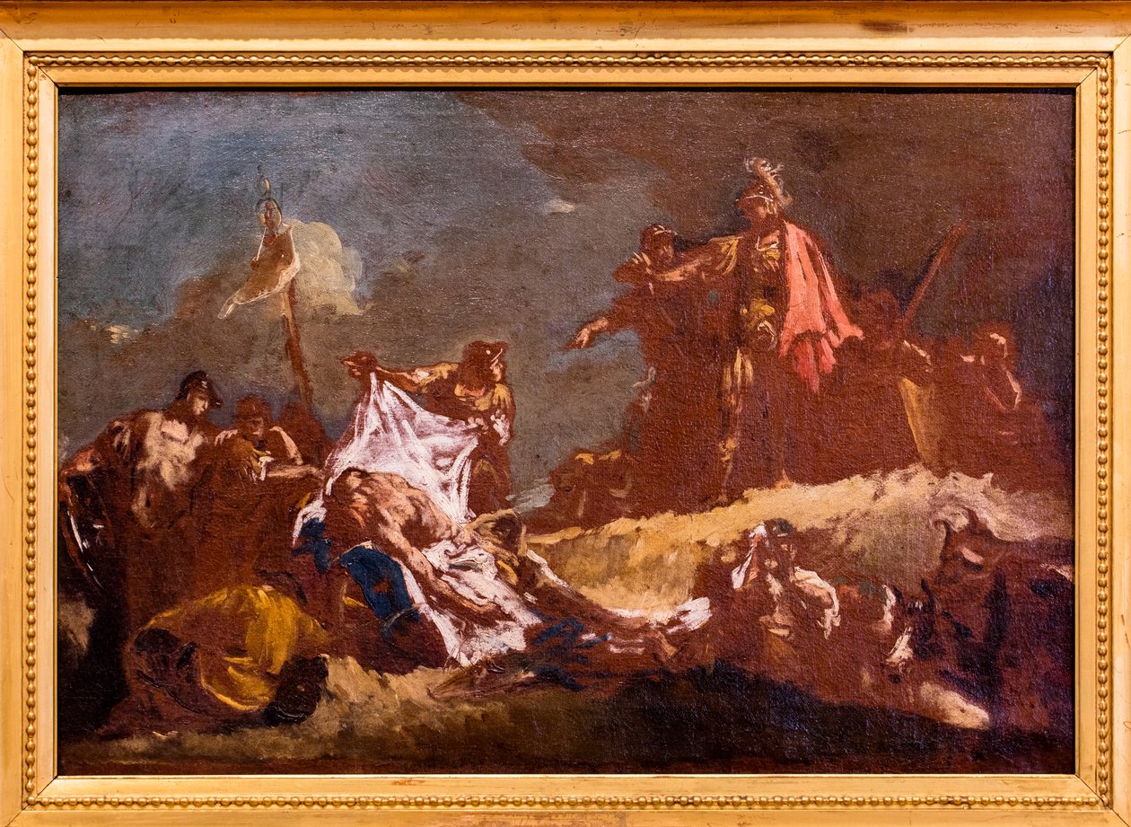 Alexander en het lijk van Darius door Giovanni Battista Piazzetta