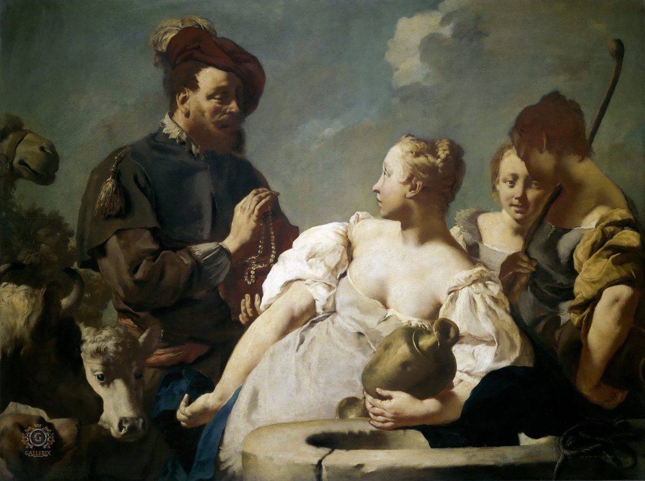 Giovanni Battista Piazzetta, 1740c - Rebekka bij de bron door Giovanni Battista Piazzetta