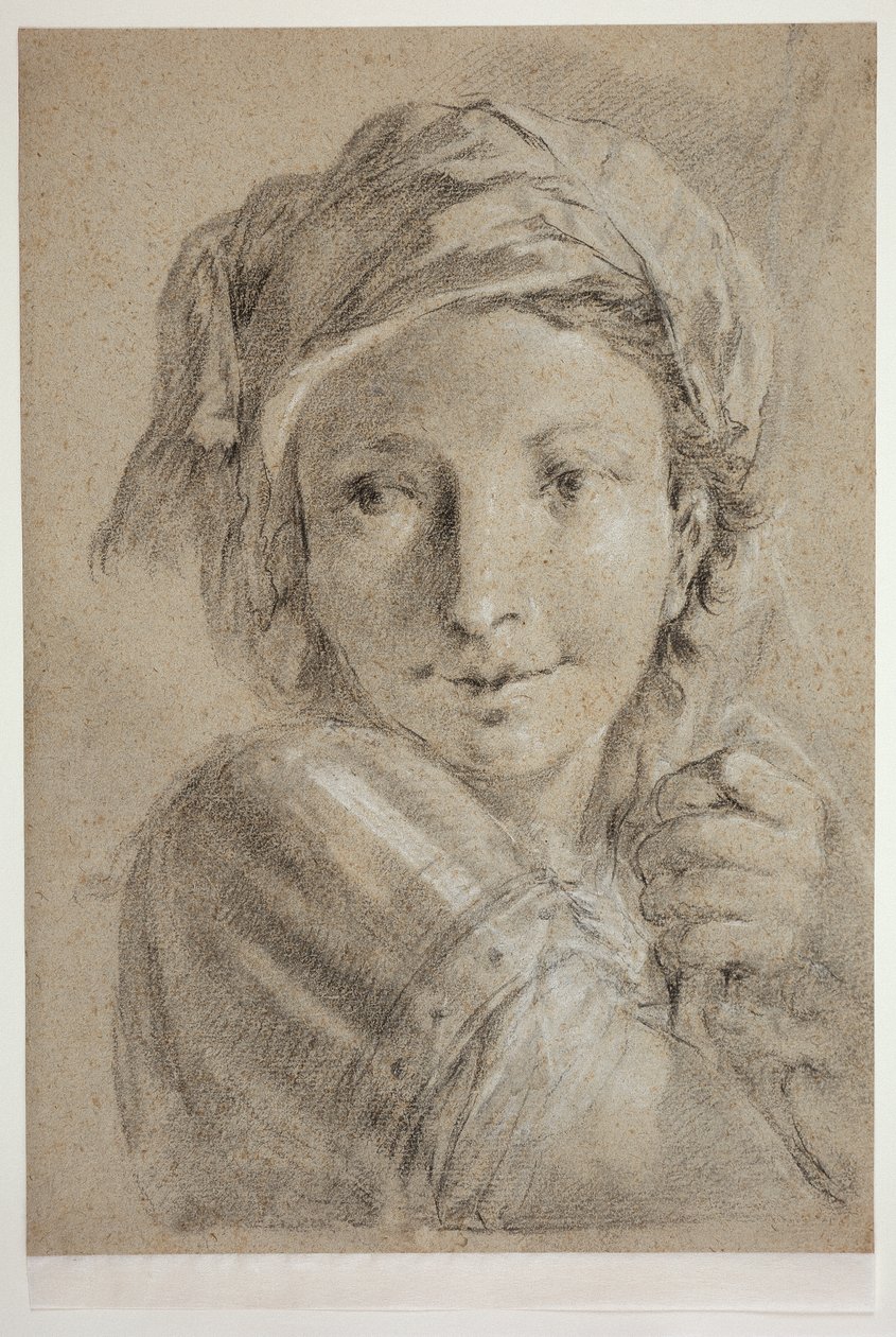 Kop van een jonge soldaat door Giovanni Battista Piazzetta
