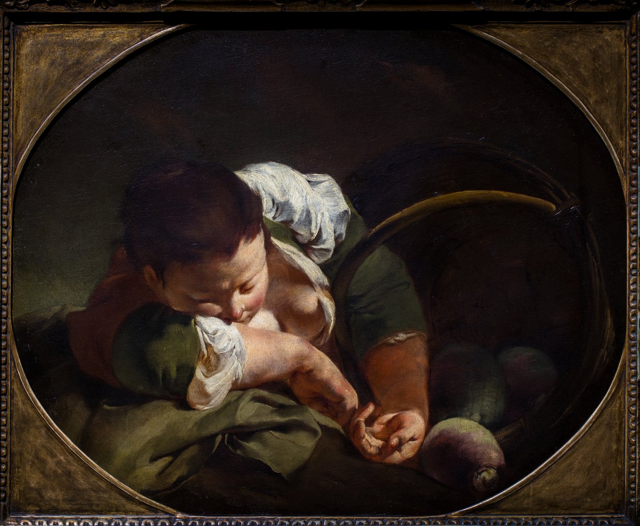 Slapend boerenmeisje door Giovanni Battista Piazzetta