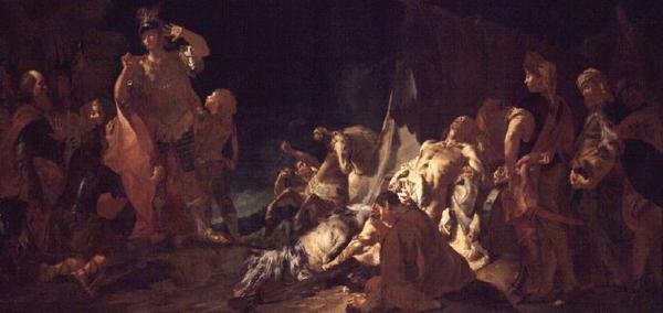 De Dood van Darius door Giovanni Battista Piazzetta