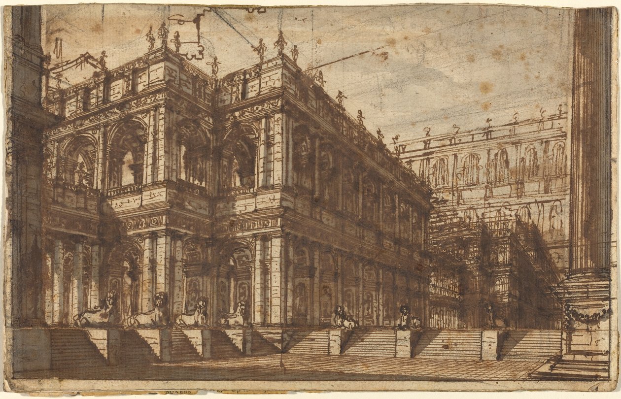 Een Oud Forum met Portieken door Giovanni Battista Piranesi