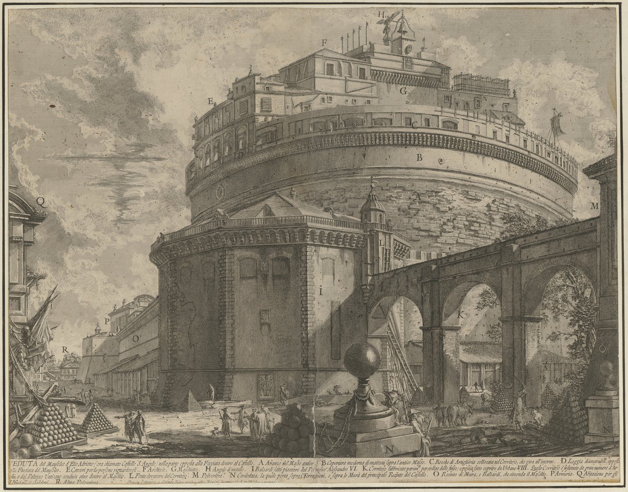 Gezicht op de Castel Sant