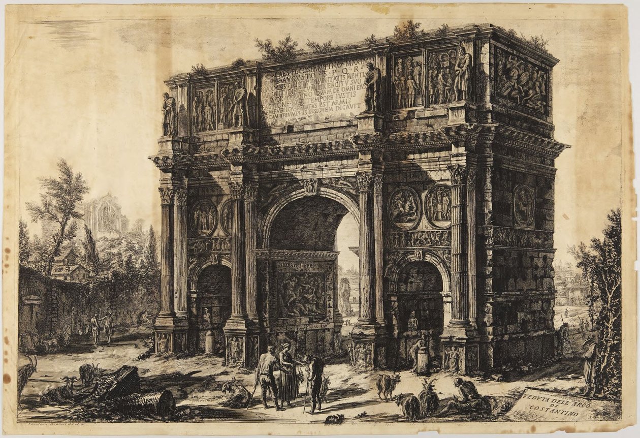 Boog van Constantijn door Giovanni Battista Piranesi