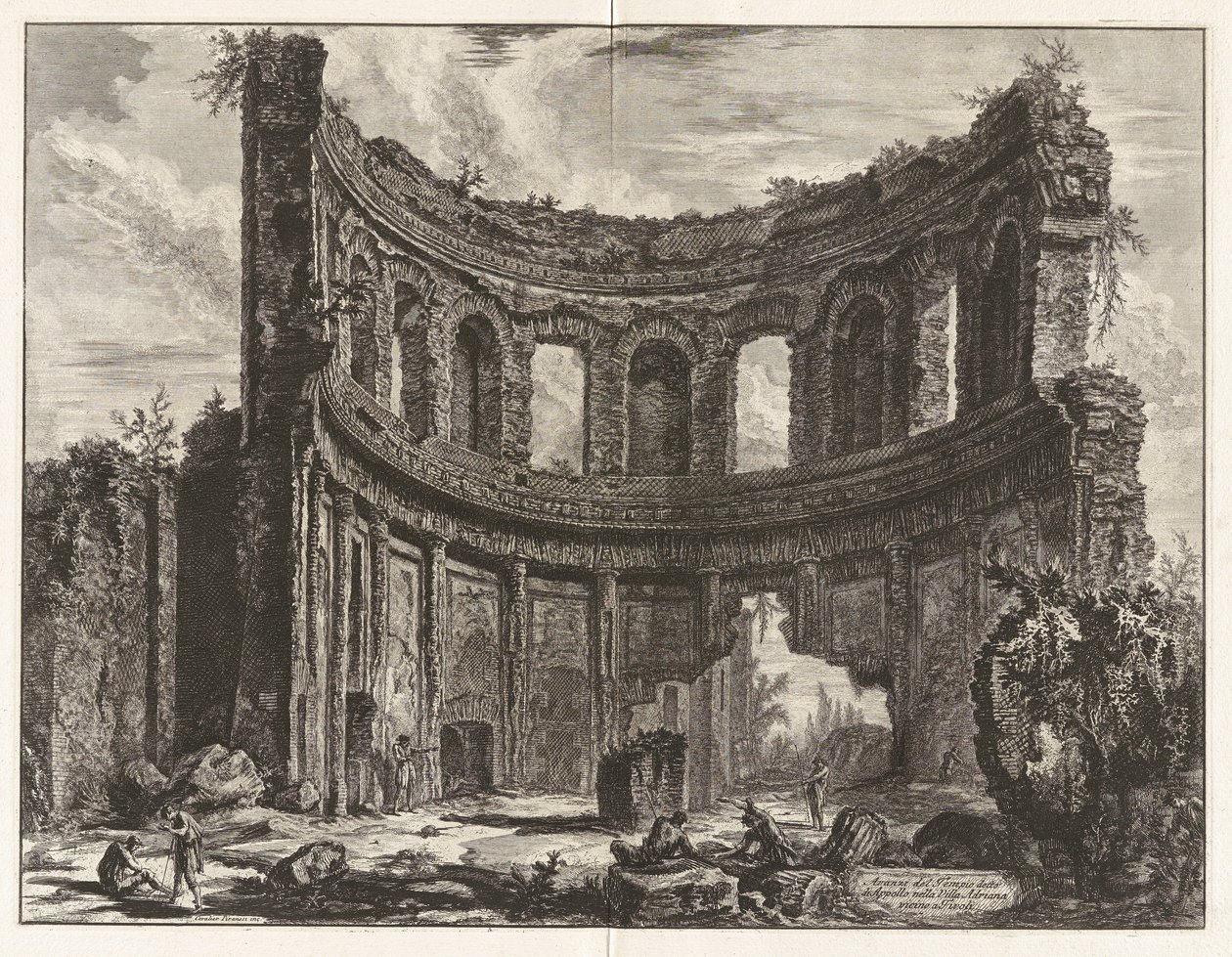 Overblijfselen van de Tempel die wordt gezegd van Apollo te zijn in Hadrianus door Giovanni Battista Piranesi