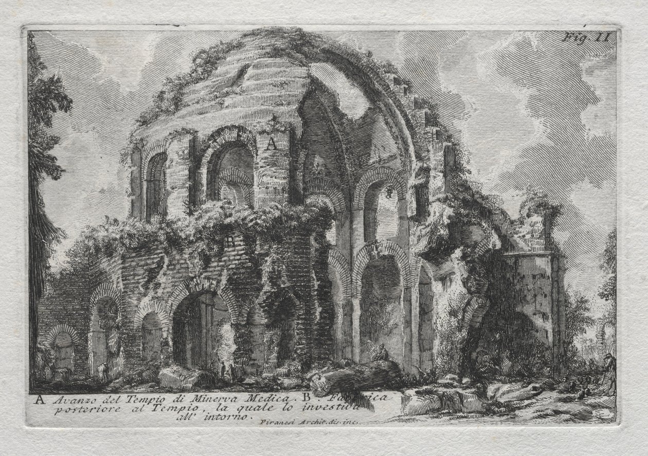 Avanzo del Tempio di Minerva Medica door Giovanni Battista Piranesi