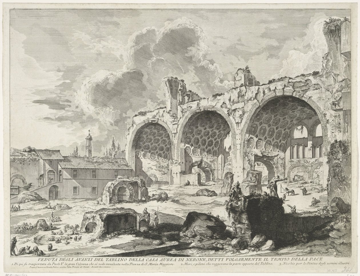 Basilica van Maxentius te Rome door Giovanni Battista Piranesi