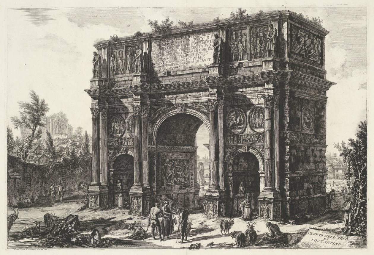 Boog van Constantijn te Rome Gezichten op Rome door Giovanni Battista Piranesi