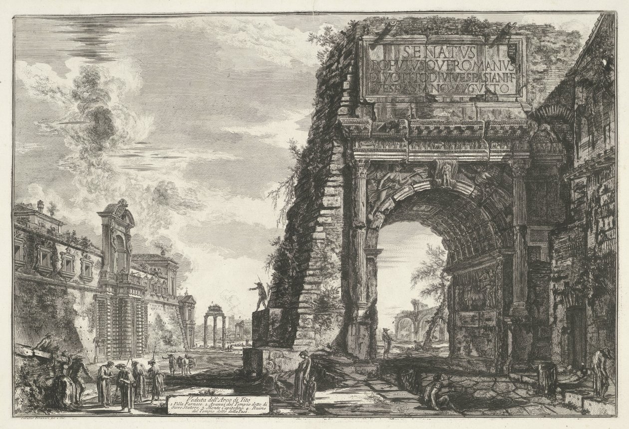 Boog van Titus te Rome door Giovanni Battista Piranesi