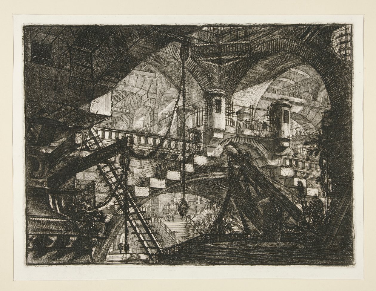 Carceri, XI: De Boog met een Schelpmotief door Giovanni Battista Piranesi