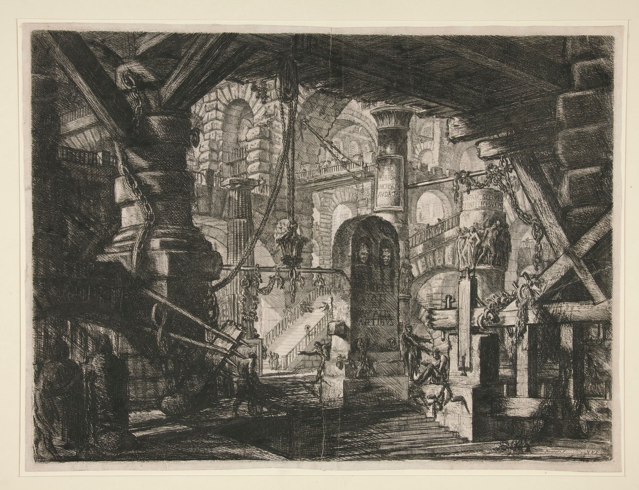 Carceri, XVI: De Pier met Kettingen door Giovanni Battista Piranesi