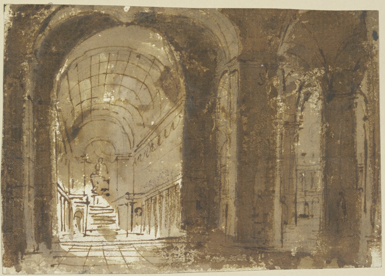 Kerkinterieur door Giovanni Battista Piranesi
