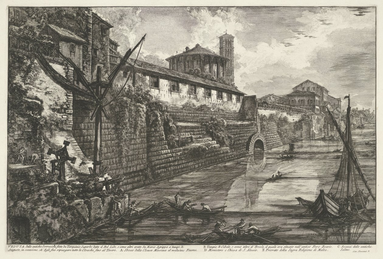 Cloaca Maxima te Rome door Giovanni Battista Piranesi
