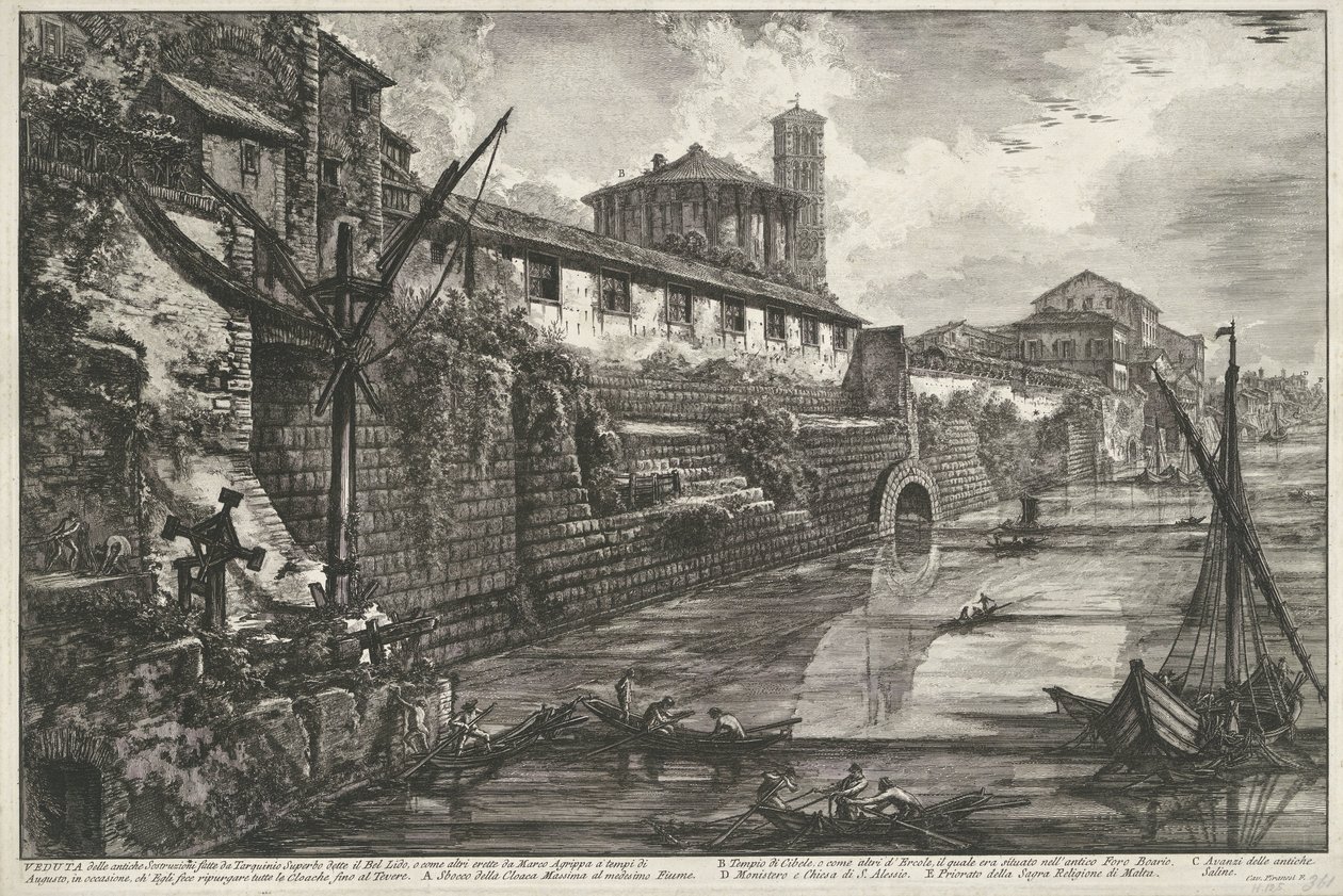 Cloaca Maxima te Rome door Giovanni Battista Piranesi
