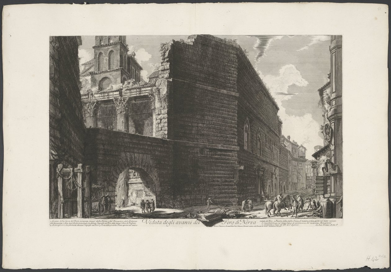 Forum van Augustus te Rome door Giovanni Battista Piranesi