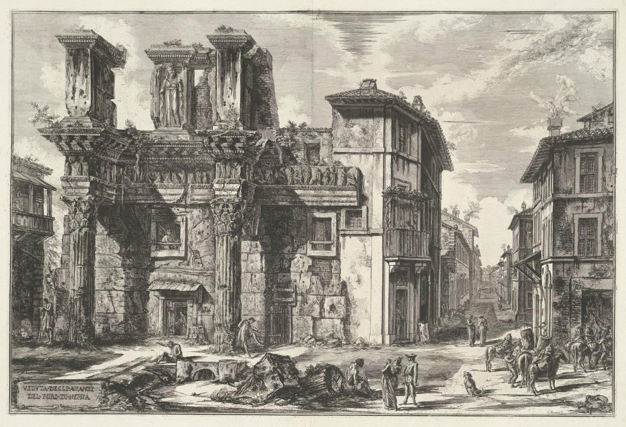 Forum van Nerva te Rome door Giovanni Battista Piranesi