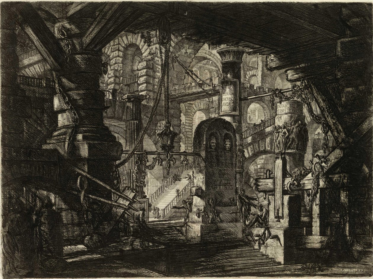 Uit de serie De denkbeeldige gevangenissen door Giovanni Battista Piranesi
