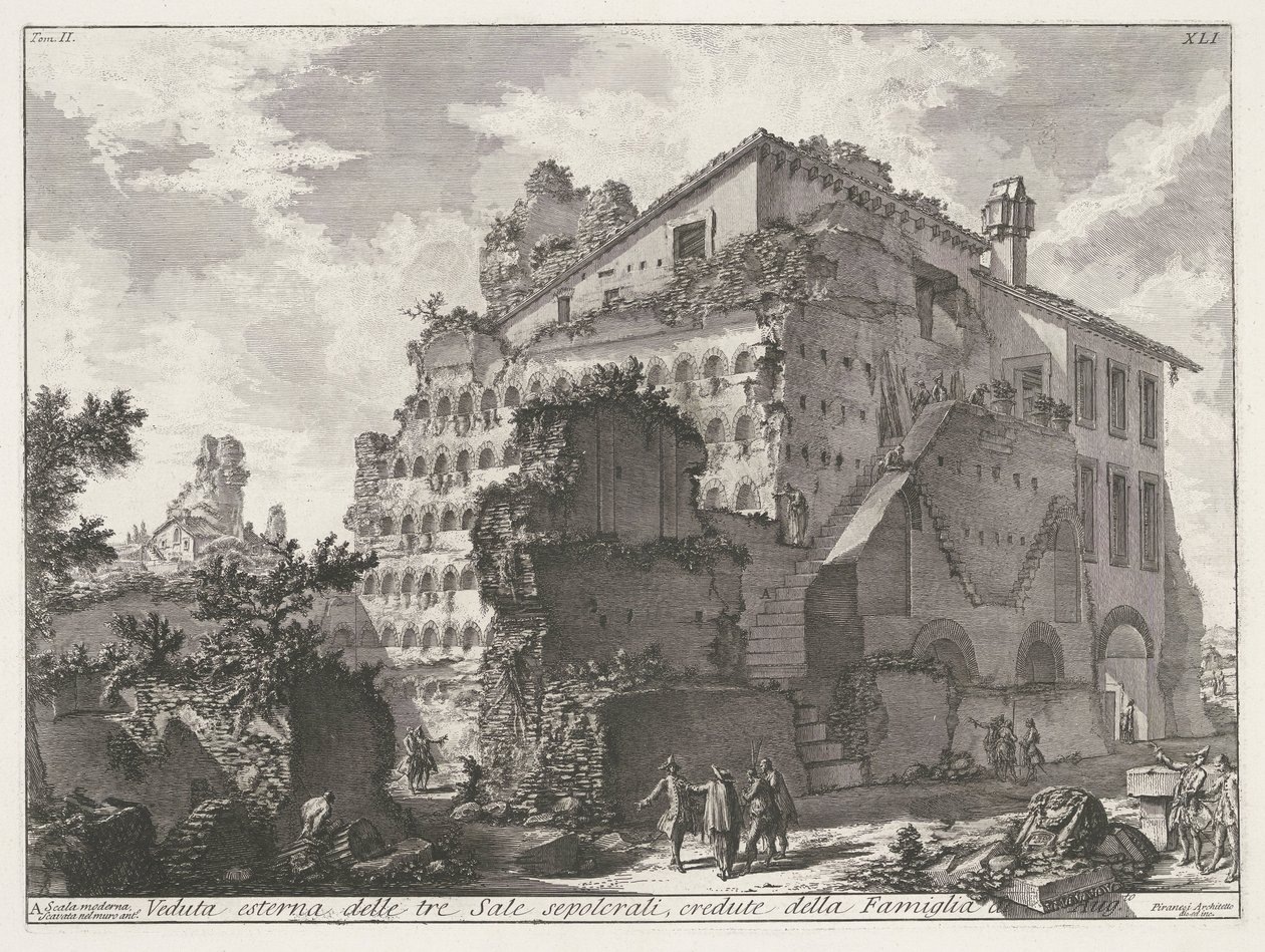 Graftombe van familie van keizer Augustus door Giovanni Battista Piranesi