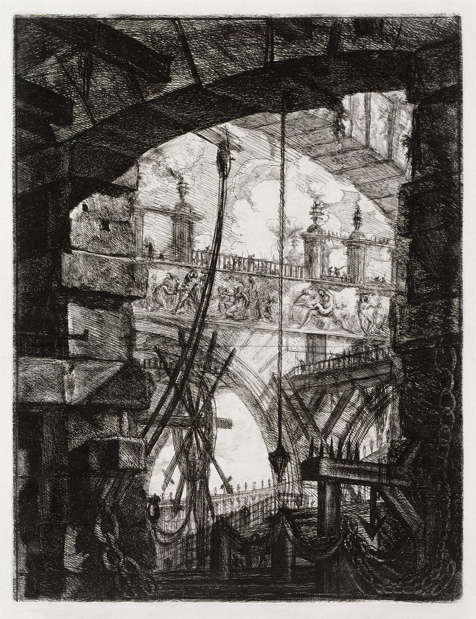 Het grote plein door Giovanni Battista Piranesi