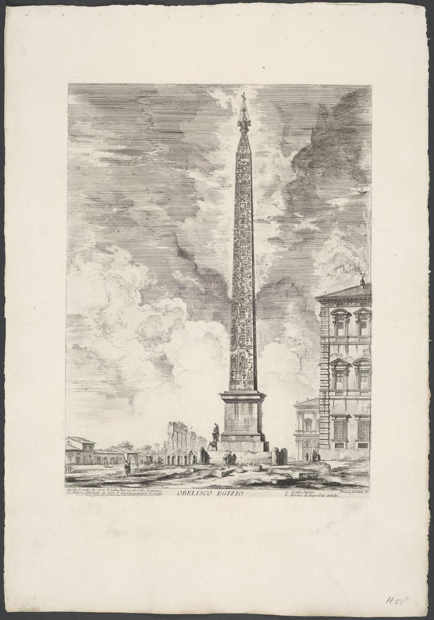 Lateraanse Obelisk te Rome door Giovanni Battista Piranesi