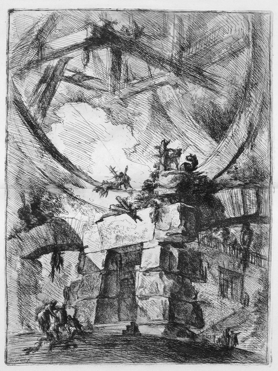 De Gevangenissen van de Uitvinding, plaat IX: Het reuzenrad door Giovanni Battista Piranesi