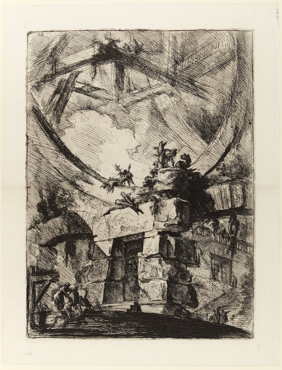 De Gevangenissen van de Uitvinding, plaat IX: Het reuzenrad door Giovanni Battista Piranesi
