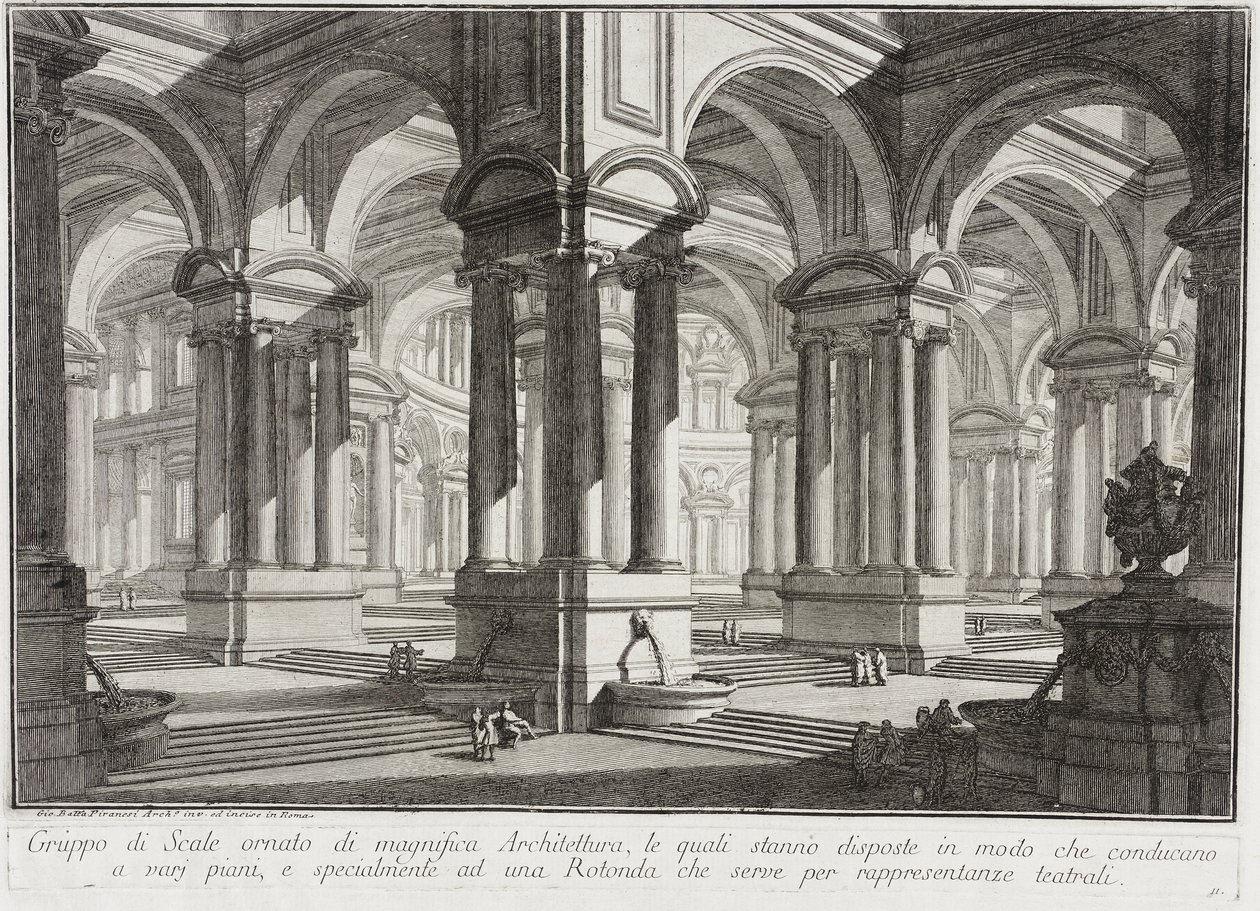 Prachtige architectonische ruimte door Giovanni Battista Piranesi
