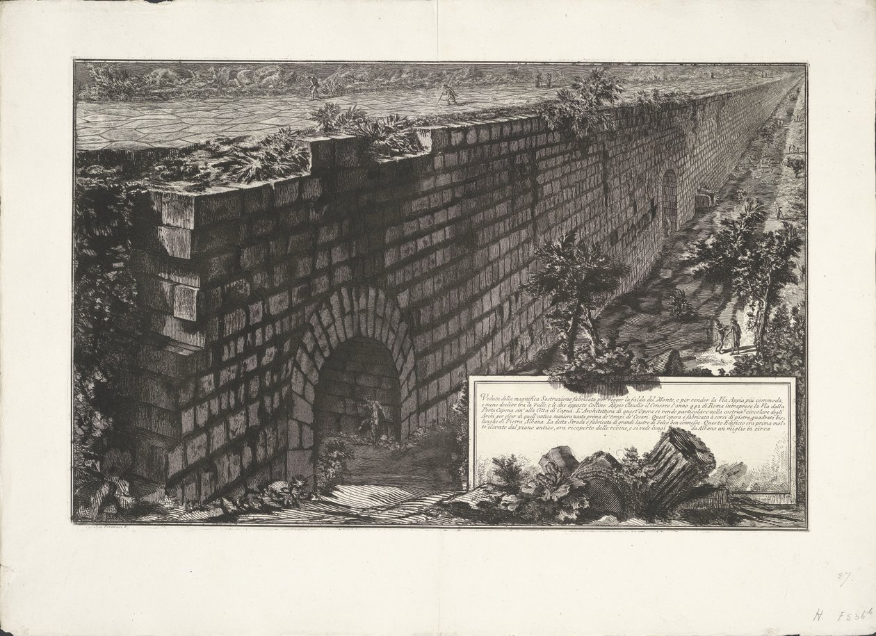 Muurconstructie door Giovanni Battista Piranesi