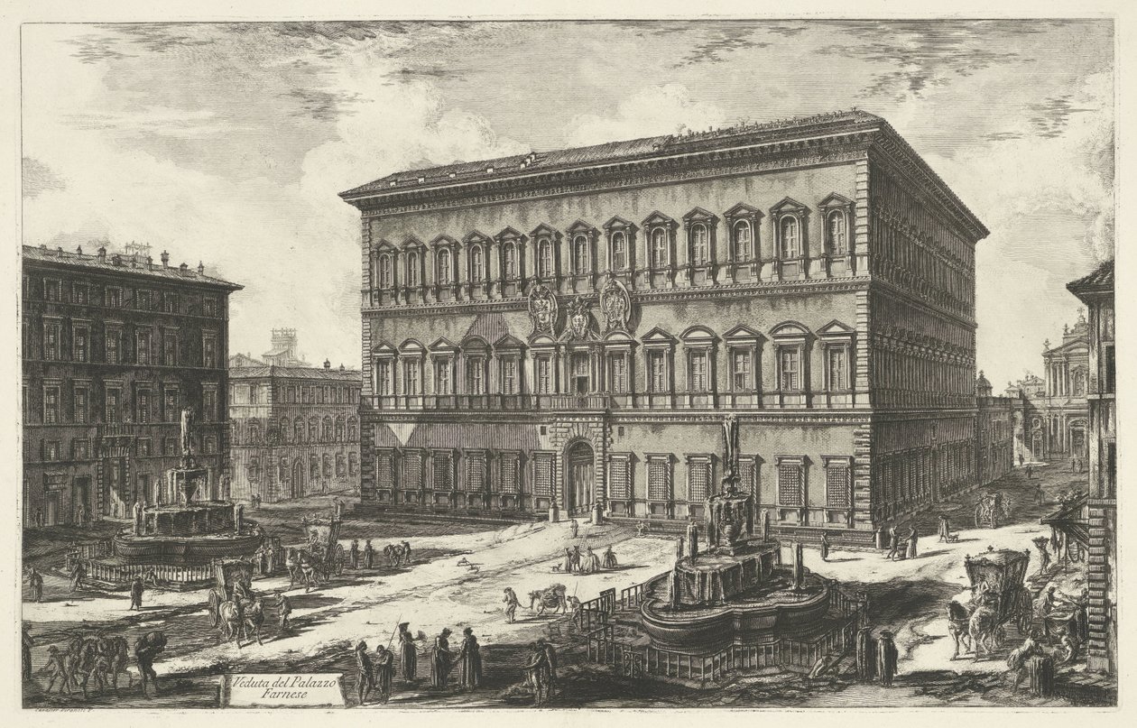 Palazzo Farnese te Rome door Giovanni Battista Piranesi